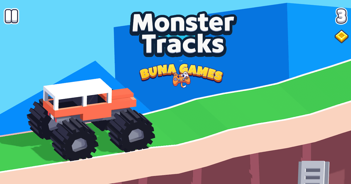 Monster Tracks game online – Play free on BunaGames