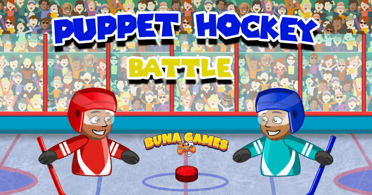 Puppet Hockey Unblocked: A physics-based arcade ice hockey game featuring big-head national team characters in a free online browser match