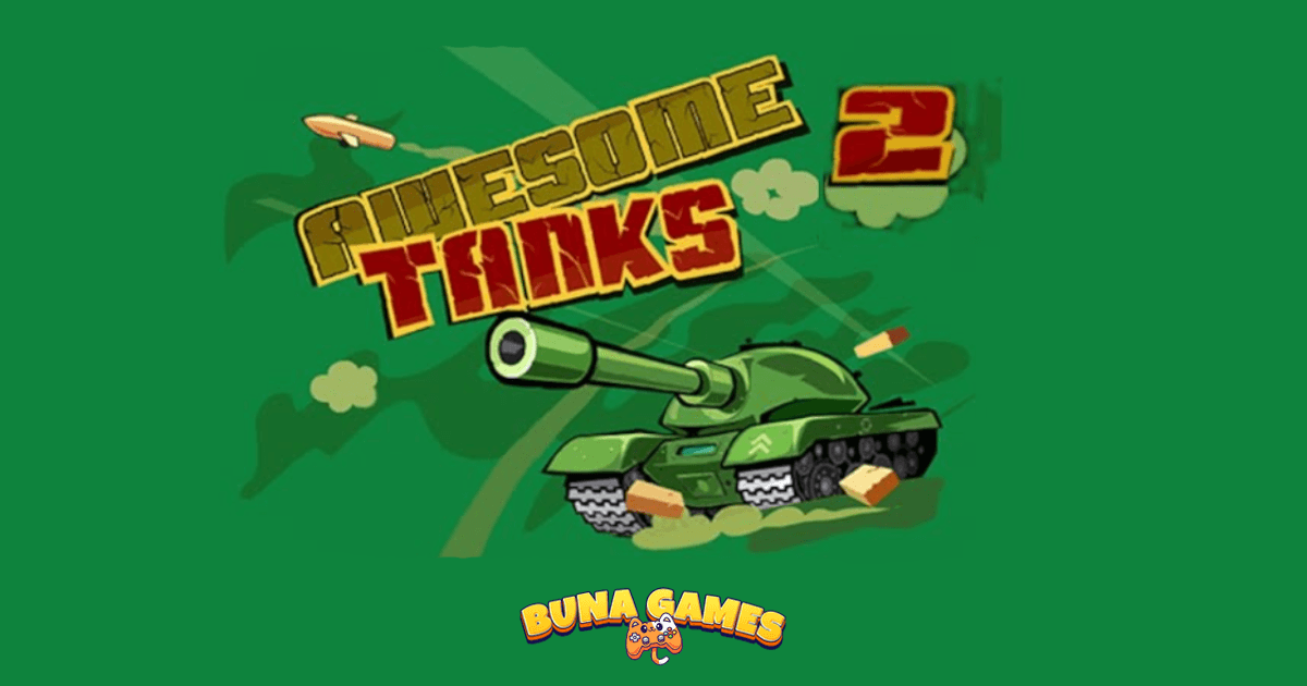 The official Awesome Tanks 2 green battle tank.
