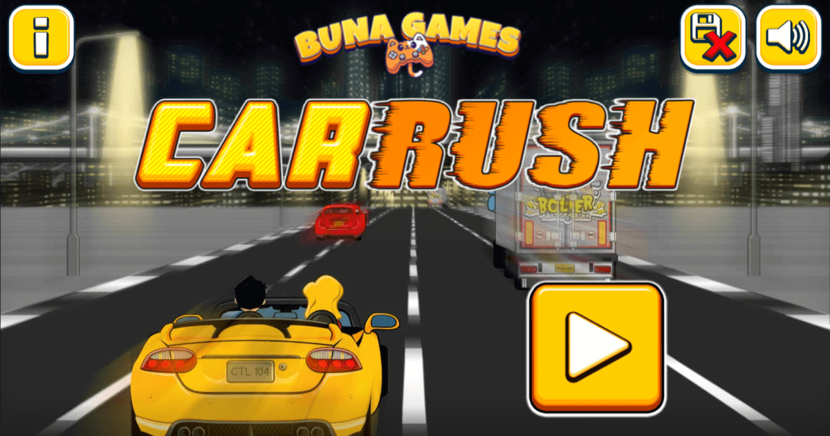 Car Rush arcade racing game - Drive fast and dodge obstacles online free on BunaGames