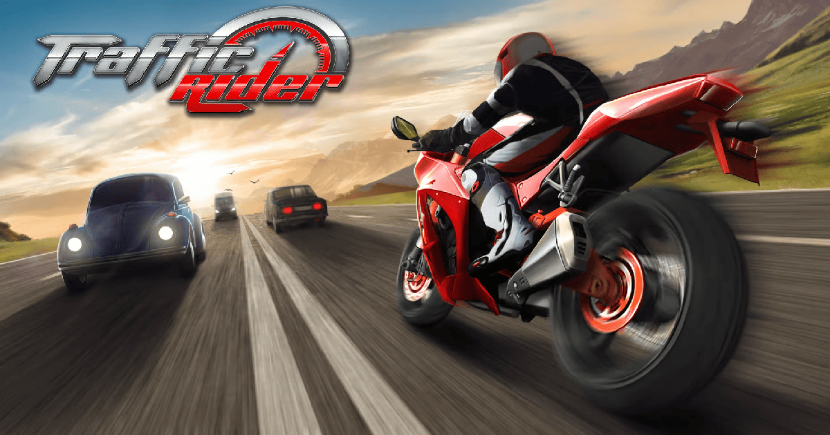 Traffic Rider – first-person motorcycle racing on busy highways, play free on BunaGames