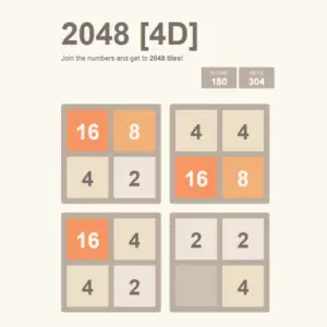 Game 2048 4D - BunaGames: Play Free Online Browser Games