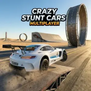 Crazy Stunt Cars Multiplayer - BunaGames: Play Free Online Browser Games